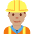 Man Construction Worker Medium Skin Tone Emoji from Twemoji Set