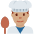 Man Cook Medium Skin Tone Emoji from Twemoji Set
