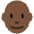 Man Dark Skin Tone Bald Emoji from Twemoji Set