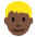 Man Dark Skin Tone Blond Hair Emoji from Twemoji Set