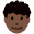 Man Dark Skin Tone Curly Hair Emoji from Twemoji Set