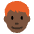 Man Dark Skin Tone Red Hair Emoji from Twemoji Set