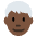 Man Dark Skin Tone White Hair Emoji from Twemoji Set