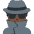 Man Detective Dark Skin Tone Emoji from Twemoji Set