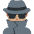 Man Detective Medium Skin Tone Emoji from Twemoji Set