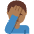 Man Facepalming Medium Dark Skin Tone Emoji from Twemoji Set