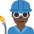 Man Factory Worker Dark Skin Tone Emoji from Twemoji Set