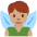 Man Fairy Medium Skin Tone Emoji from Twemoji Set