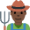 Man Farmer Dark Skin Tone Emoji from Twemoji Set