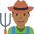 Man Farmer Medium Dark Skin Tone Emoji from Twemoji Set