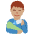 Man Feeding Baby Medium Skin Tone Emoji from Twemoji Set