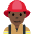 Man Firefighter Dark Skin Tone Emoji from Twemoji Set