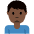 Man Frowning Dark Skin Tone Emoji from Twemoji Set