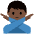 Man Gesturing No Dark Skin Tone Emoji from Twemoji Set
