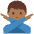 Man Gesturing No Medium Dark Skin Tone Emoji from Twemoji Set