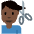 Man Getting Haircut Dark Skin Tone Emoji from Twemoji Set