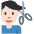 Man Getting Haircut Light Skin Tone Emoji from Twemoji Set