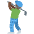 Man Golfing Dark Skin Tone Emoji from Twemoji Set