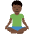 Man In Lotus Position Dark Skin Tone Emoji from Twemoji Set