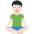 Man In Lotus Position Light Skin Tone Emoji from Twemoji Set