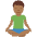 Man In Lotus Position Medium Dark Skin Tone Emoji from Twemoji Set