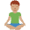 Man In Lotus Position Medium Skin Tone Emoji from Twemoji Set