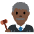 Man Judge Dark Skin Tone Emoji from Twemoji Set
