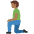 Man Kneeling Medium Dark Skin Tone Emoji from Twemoji Set