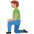 Man Kneeling Medium Skin Tone Emoji from Twemoji Set