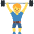 Man Lifting Weights Emoji from Twemoji Set