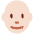 Man Light Skin Tone Bald Emoji from Twemoji Set