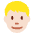 Man Light Skin Tone Blond Hair Emoji from Twemoji Set