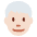 Man Light Skin Tone White Hair Emoji from Twemoji Set