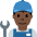 Man Mechanic Dark Skin Tone Emoji from Twemoji Set