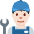 Man Mechanic Light Skin Tone Emoji from Twemoji Set