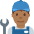 Man Mechanic Medium Dark Skin Tone Emoji from Twemoji Set