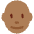 Man Medium Dark Skin Tone Bald Emoji from Twemoji Set