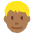 Man Medium Dark Skin Tone Blond Hair Emoji from Twemoji Set