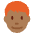 Man Medium Dark Skin Tone Red Hair Emoji from Twemoji Set