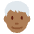 Man Medium Dark Skin Tone White Hair Emoji from Twemoji Set
