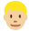 Man Medium Light Skin Tone Blond Hair Emoji from Twemoji Set