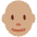 Man Medium Skin Tone Bald Emoji from Twemoji Set