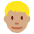 Man Medium Skin Tone Blond Hair Emoji from Twemoji Set