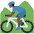 Man Mountain Biking Dark Skin Tone Emoji from Twemoji Set