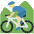 Man Mountain Biking Medium Light Skin Tone Emoji from Twemoji Set