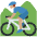 Man Mountain Biking Medium Skin Tone Emoji from Twemoji Set