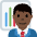 Man Office Worker Dark Skin Tone Emoji from Twemoji Set