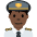 Man Pilot Dark Skin Tone Emoji from Twemoji Set