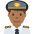 Man Pilot Medium Dark Skin Tone Emoji from Twemoji Set