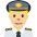 Man Pilot Medium Light Skin Tone Emoji from Twemoji Set